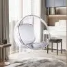 Buy Designer hanging armchair - Faux leather upholstery - Pop Silver 13199 - prices